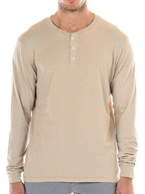Original Paperbacks Tan Long Sleeve Henley
